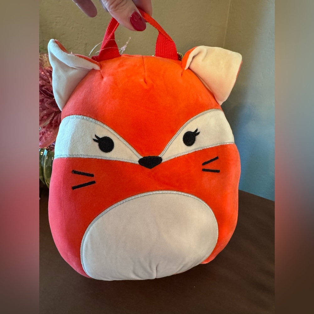 Squish mallow Charming Orange Fox Stuffed Animal Backpack-NWT
